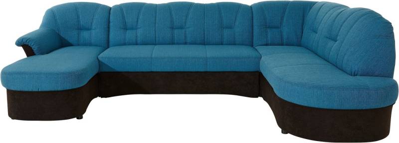 DOMO collection Wohnlandschaft Flores auch in Leder-Bezug, B/T/H: 293/180/86 cm, U-Form, 3 Teile, wahlweise mit Bettfunktion, wahlweise mit Federkern von DOMO collection