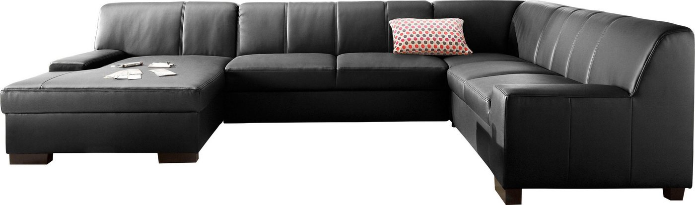 DOMO collection Wohnlandschaft Norma, mit Kunstleder- oder Lederbezug, viel Platz, zeitlos & elegant, extrabreite Armlehnen, U-Form, wahlweise mit Bettfunktion DOMO collection Wohnlandschaft Norma, mit Kunstleder- oder Lederbezug, viel Platz, zeitlos & elegant, extrabreite Armlehnen, U-Form, wahlweise mit Bettfunktion von DOMO collection