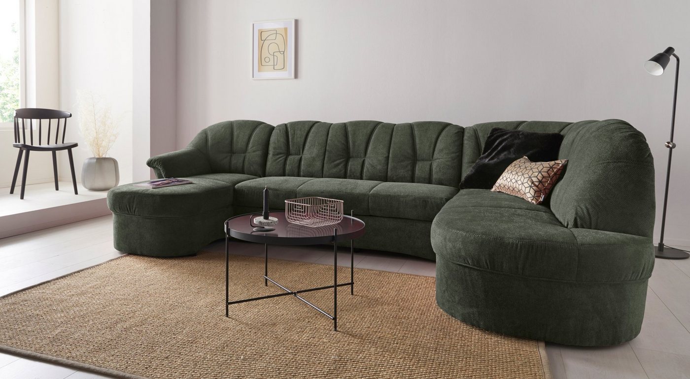DOMO collection Wohnlandschaft Papenburg U-Form, in großer Farbvielfalt, wahlweise Bettfunktion, frei im Raum stellbar von DOMO collection