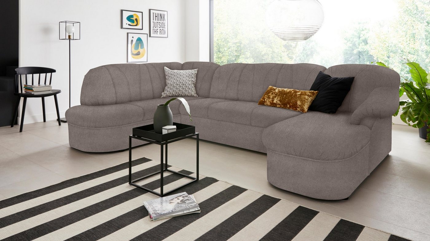 DOMO collection Wohnlandschaft Pegnitz, zeitlos und modern, mit attraktiver Rückensteppung, U-Form, wahlweise mit Bettfunktion DOMO collection Wohnlandschaft Pegnitz, zeitlos und modern, mit attraktiver Rückensteppung, U-Form, wahlweise mit Bettfunktion von DOMO collection