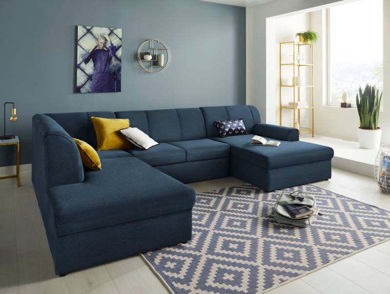 DOMO collection Wohnlandschaft Topper, elegant und zeitlos, komfortabel, U-Form, wahlweise mit Bettfunktion von DOMO collection