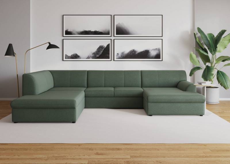 DOMO collection Wohnlandschaft Topper, elegant und zeitlos, komfortabel, U-Form, wahlweise mit Bettfunktion von DOMO collection