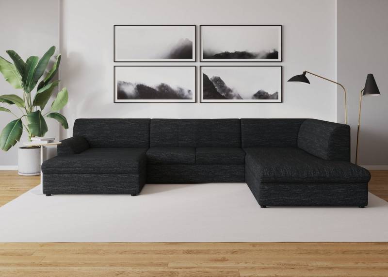 DOMO collection Wohnlandschaft Topper, elegant und zeitlos, komfortabel, U-Form, wahlweise mit Bettfunktion von DOMO collection