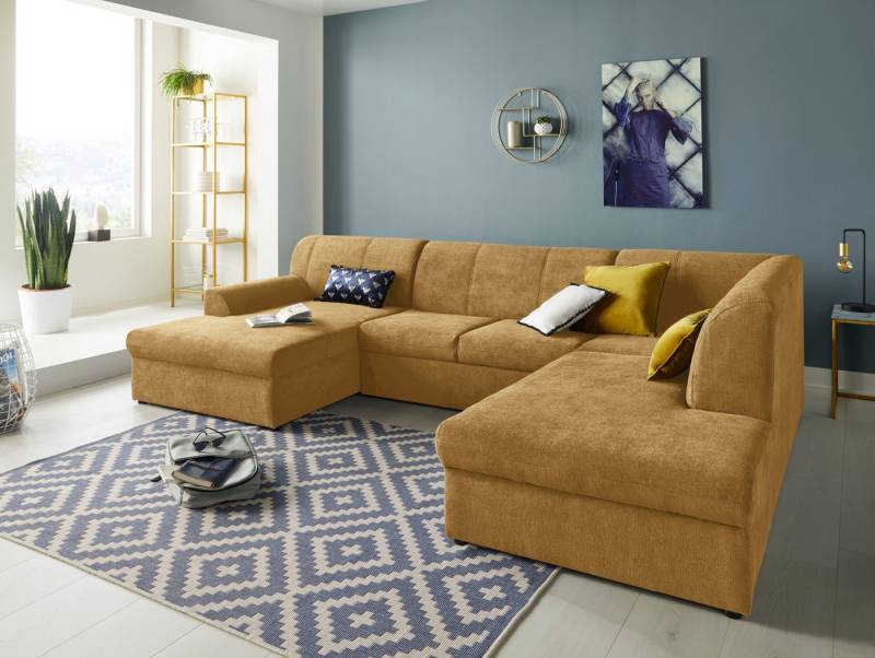 DOMO collection Wohnlandschaft Topper, elegant und zeitlos, komfortabel, U-Form, wahlweise mit Bettfunktion von DOMO collection