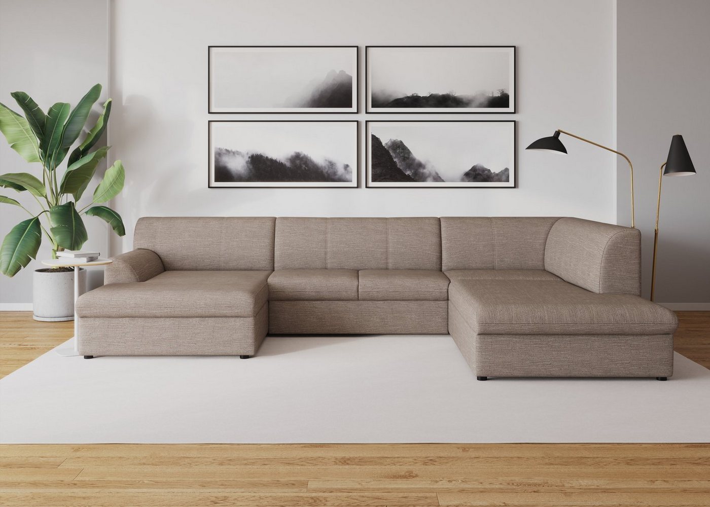 DOMO collection Wohnlandschaft Topper, elegant und zeitlos, komfortabel, U-Form, wahlweise mit Bettfunktion DOMO collection Wohnlandschaft Topper, elegant und zeitlos, komfortabel, U-Form, wahlweise mit Bettfunktion von DOMO collection