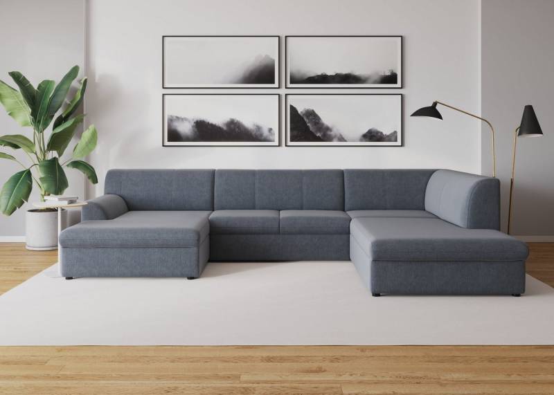 DOMO collection Wohnlandschaft Topper, elegant und zeitlos, komfortabel, U-Form, wahlweise mit Bettfunktion von DOMO collection