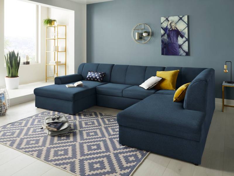 DOMO collection Wohnlandschaft Topper, elegant und zeitlos, komfortabel, U-Form, wahlweise mit Bettfunktion von DOMO collection