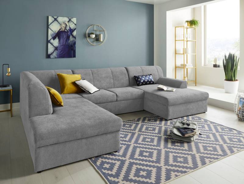 DOMO collection Wohnlandschaft Topper, elegant und zeitlos, komfortabel, U-Form, wahlweise mit Bettfunktion von DOMO collection
