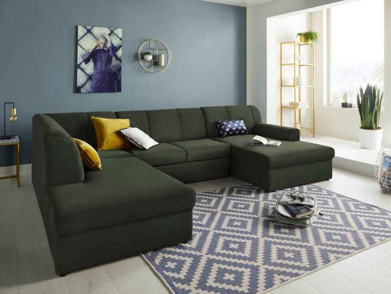 DOMO collection Wohnlandschaft Topper, elegant und zeitlos, komfortabel, U-Form, wahlweise mit Bettfunktion von DOMO collection