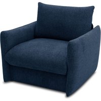 Domo collection Schlafsofa 1-Sitzer »Helsinki« - 105x195x95cm - blau - Polyester / Polyamid / Holz von DOMO collection