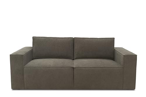 Domo. Collection 2 Sitzer Portland, Sofa, Sofa Microfaser, 2er, Garnitur, 210 x 93 84 cm in schlamm von DOMO. collection