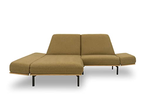 DOMO. Collection Arica Ecksofa, Sofa in L-Form, Eckcouch, Couch, Polstermöbel, Messing, 190x257 von DOMO. collection