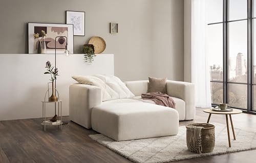 DOMO.Collection Ecksofa Adrian, Modulsofa in L-Form, aus 3 Modulen, Sofa, Couch 216 x 193 cm in creme von DOMO. collection