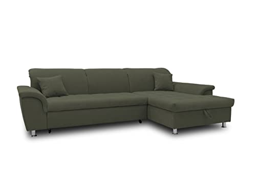 DOMO. Collection Ecksofa Franzi, Couch in L-Form, Sofa, Eckcouch mit Rückenfunktion Polsterecke, Dunkelgrün, 279x162x81 cm von DOMO. collection