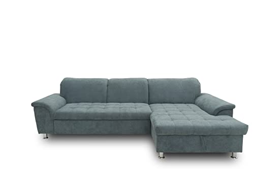 DOMO. Collection Ecksofa Franzi Couch mit Schlaffunktion und Bettkasten Sofa mit Rückenfunktion 281 x 170 cm in grau von DOMO. collection