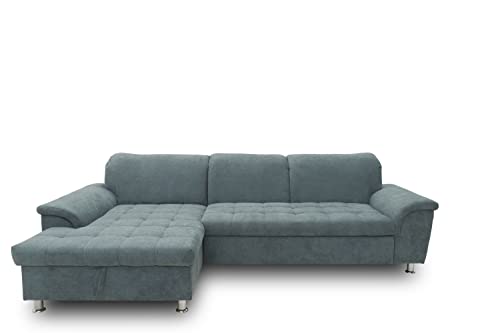 DOMO. collection Ecksofa Franzi, Couch mit Schlaffunktion, Bettkasten & Rückenfunktion, Sofa in L-Form, Eckcouch, Polsterecke, Schlafsofa 279 x 170 x 81 cm (BxTxH), grau von DOMO. collection