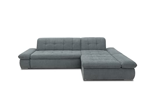 DOMO. Collection Ecksofa Moric / Eckcouch mit Bett / Sofa mit Schlaffunktion in L-Form Couch mit Armlehnfunktion/ 300x172x80 cm / Schlafsofa in Grau von DOMO. collection