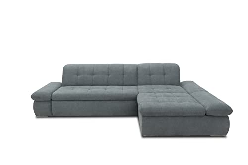 DOMO. collection Ecksofa Moric, Sofa mit Schlaffunktion & Armlehnfunktion in L-Form Couch, Eckcouch mit Bett-Funktion, Schlafsofa 300 x 172 x 80 cm (BxTxH), grau von DOMO. collection