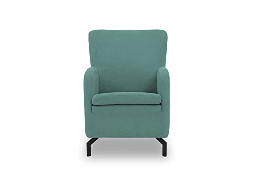 DOMO. collection Sessel Franca, Polstersessel mit hoher Rückenlehne und Metallfüßen, Einzelsessel, Armsessel 68 x 82 x 93 cm (BxTxH), mint (grün) von DOMO. collection