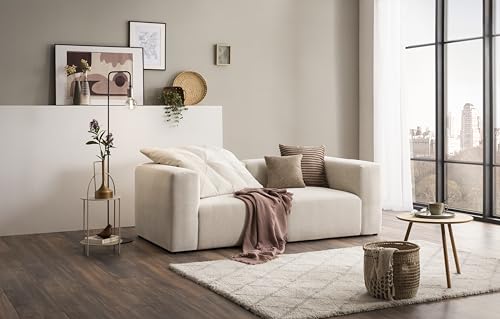DOMO. collection Sofa Adrian, Modul-Sofa, 2-Sitzer aus zwei Ecksesseln, Bigsofa, Modul-Couch, 2 Einzel-Polsterelemente, 2er Couch, 216 x 108 x 69 cm (BxTxH), creme von DOMO. collection