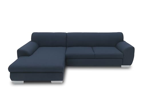 DOMO. Collection Nika Eckcouch in L-Form, Sofa Eckgarnitur, Moderne Polsterecke, Ecksofa, blau, 277x156x78 cm von DOMO. collection