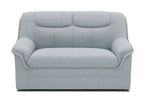 DOMO. Collection Sofa Berlin | klassische Polstergarnitur mit hochwertigem Federkern, 2 Sitzer, silber von DOMO. collection