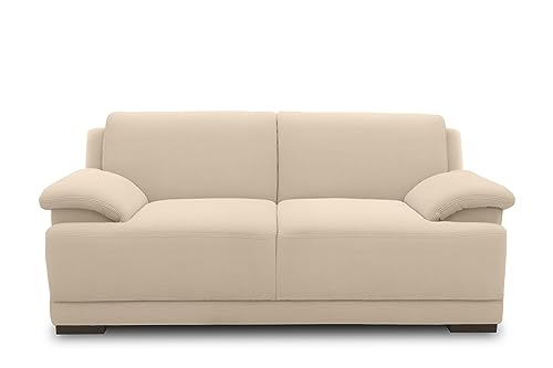 DOMO. collection Sofa Telos, 2-Sitzer Boxspringsofa mit Boxspringfederung, zeitlose 2er Couch mit breiten Armlehnen, Polstergarnitur 186 x 96 x 80 cm (BxTxH), beige von DOMO. collection