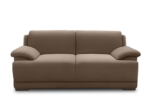 DOMO. Collection Telos 2er Boxspringsofa, Sofa mit Boxspringfederung, Zeitlose Couch mit breiten Armlehnen, 186x96x80 cm, Polstergarnitur in braun von DOMO. collection