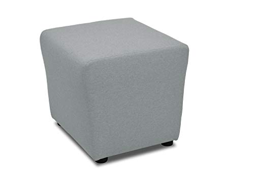 DOMO. collection Polsterhocker Bob, Sitzhocker, Sitzwürfel, Fußhocker, 46 x 46 x 43 cm (BxTxH), Webstoff in mint von DOMO. collection