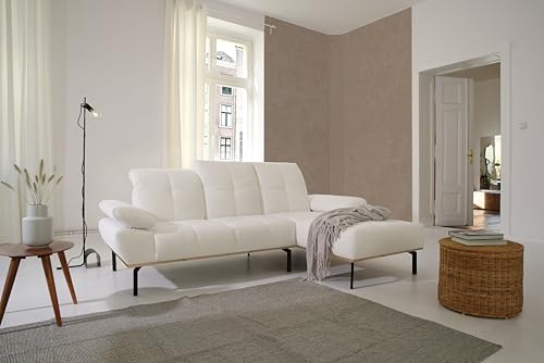 DOMO. Collection Ecksofa Pintado, Couch in L-Form mit Kopfstützenverstellung und verstellbare Armlehnen, Sofa, Polsterecke, Eckcouch, Polstergarnitur 242 x 170 x 87 cm (BxTxH), weiß von DOMO. collection