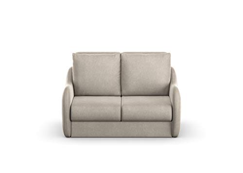 DOMO. Collection Sofa Echo, 2-Sitzer mit Hocker, Polstermöbel 140cm Sitzbreite, Funktionssofa, 164x107x96 cm, Couch in braun (stone) von DOMO. collection