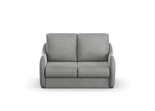 DOMO. Collection Sofa Echo, 2-Sitzer mit Hocker, Polstermöbel 140cm Sitzbreite, Funktionssofa, 164x107x96 cm, Couch in grau von DOMO. collection
