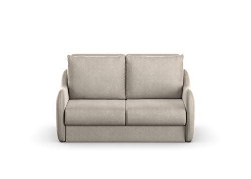 DOMO. Collection Sofa Echo, 2-Sitzer mit Hocker, Polstermöbel 180cm Sitzbreite, Funktionssofa, 204x107x96 cm, Couch in braun (stone) von DOMO. collection