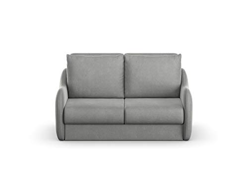 DOMO. Collection Sofa Echo, 2-Sitzer mit Hocker, Polstermöbel 180cm Sitzbreite, Funktionssofa, 204x107x96 cm, Couch in grau von DOMO. collection