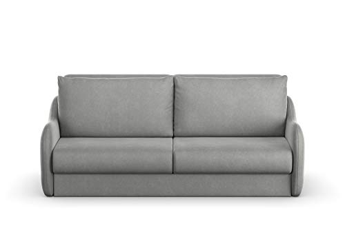 DOMO. Collection Sofa Echo, 2-Sitzer mit Hocker, Polstermöbel 200cm Sitzbreite, Funktionssofa, 224x107x96 cm, Couch in grau von DOMO. collection