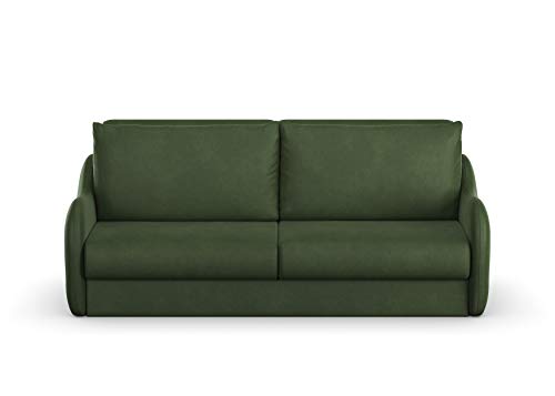 DOMO. Collection Sofa Echo, 2-Sitzer mit Hocker, Polstermöbel 200cm Sitzbreite, Funktionssofa, 224x107x96 cm, Couch in grün von DOMO. collection