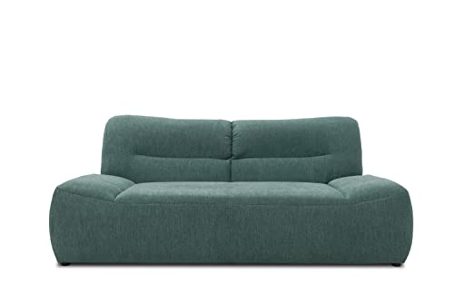 DOMO. collection Sofa Boho, 2-Sitzer Couch im Boho-Style, 2er Sofa, Bigsofa Garnitur Polstersofa, 200 x 109 x 81 cm (BxTxH), petrol von DOMO. collection