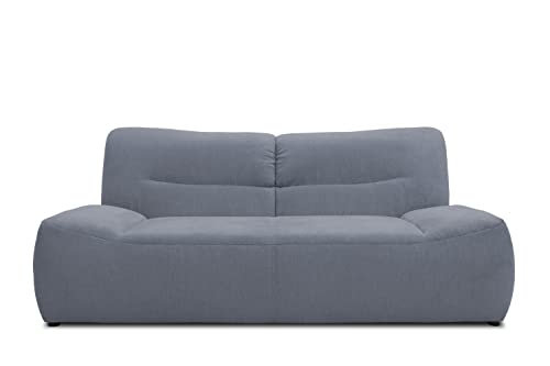 DOMO. collection Sofa Boho, 2-Sitzer Couch im Boho-Style, 2er Sofa, Bigsofa Garnitur Polstersofa, 200 x 109 x 81 cm (BxTxH), grau von DOMO. collection