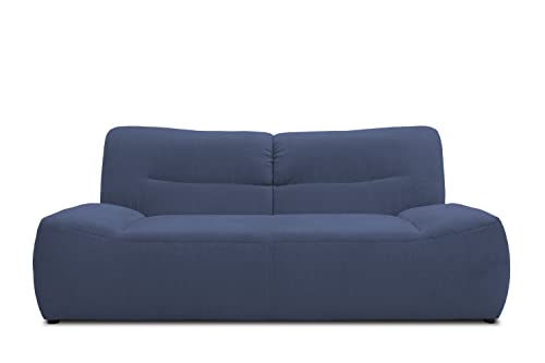 DOMO. Collection Boho Sofa, 2 Sitzer im Boho-Style, 2er Sofa, Couch, Bigsofa in dunkelblau von DOMO. collection