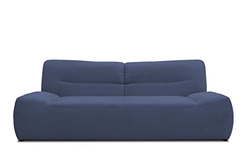 DOMO. Collection Boho Sofa, 3 Sitzer im Boho-Style, 3er Sofa, Couch, Bigsofa in dunkelblau von DOMO. collection