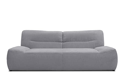DOMO. collection Sofa Boho, 3-Sitzer Couch im Boho-Style, 3er Sofa, Bigsofa Garnitur Polstersofa, 224 x 109 x 81 cm (BxTxH), dunkelgrau von DOMO. collection