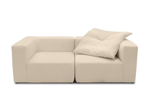 DOMO.Collection Modulsofa Adrian, 2 Sitzer aus Zwei Polsterecken, 2 Couch, Sofa, Modul, 216 cm in beige von DOMO. collection