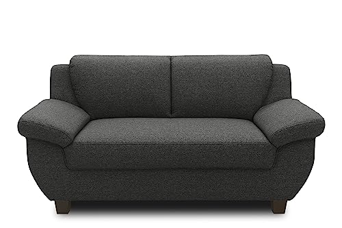 DOMO. collection Panama 2 Sitzer, Sofa, 2er Couch, Garnitur, 3-2-1, anthrazit, 159 cm von DOMO. collection