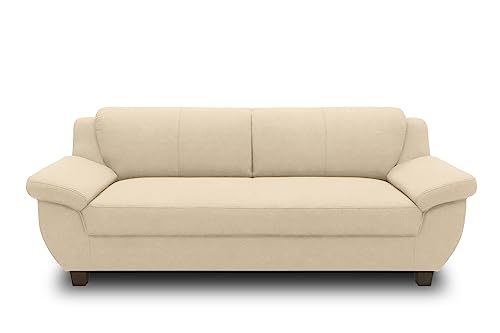 DOMO. collection Sofa Panama, 3-Sitzer, 3er Couch, Garnitur, 3-2-1 Sofa, 91 x 207 x 80 cm (BxTxH), beige von DOMO. collection