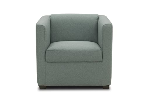 DOMO. collection Sessel Bob FK, kleiner Retro-Sessel mit Armlehnen und Federkern, Polstersessel, Cocktailsessel, Loungesessel, 73 x 75 x 69 cm (BxTxH), Webstoff in mint grün von DOMO. collection