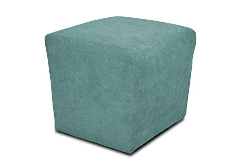 DOMO. collection Polsterhocker Bob, Sitzhocker, Sitzwürfel, Fußhocker, 46 x 46 x 43 cm (BxTxH), Webstoff in mintgrün von DOMO. collection