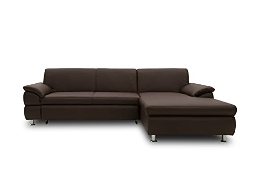 DOMO. Collection Ecksofa Bounty, L-Form Eckcouch mit Schlaffunktion, Polsterecke, Garnitur, Sofa 266x172x82 cm in braun (mokka) von DOMO. collection