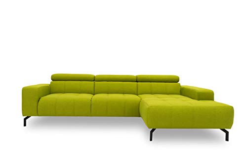 DOMO. Collection Cunelli Ecksofa, Sofa mit Rückenfunktion, Polsterecke mit Relaxfunktion, 292x175x79 cm, Eckcouch in grün von DOMO. collection