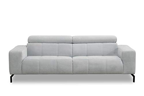 DOMO. Collection Cunelli Ecksofa, Sofa mit Rückenfunktion, Garnitur mit Relaxfunktion, pastellblau, 238x104x79 cm von DOMO. collection