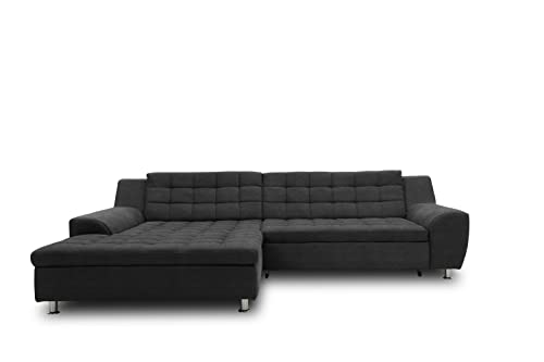 DOMO. collection Ecksofa Merida, Sofa in L-Form, Eckcouch, Couch-Garnitur, Polsterecke 304 x 200 x 84 cm (BxTxH), dunkelgrau von DOMO. collection